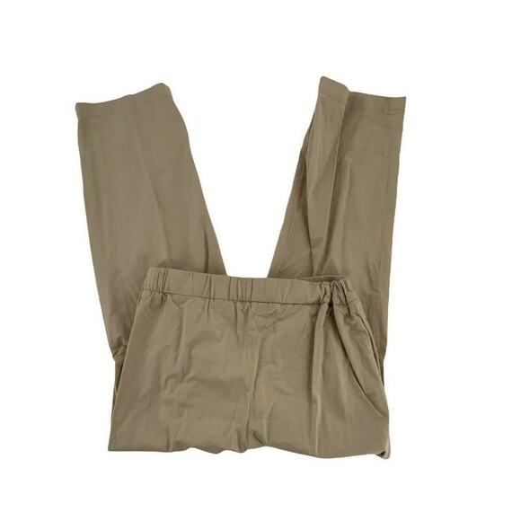 COS Khaki Pants Womens 6 Flat Front Stretch Casual Officewear Minimalist Pull On - Picture 4 of 7